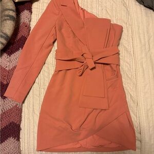 Lavish Alice size 6 salmon pink dress